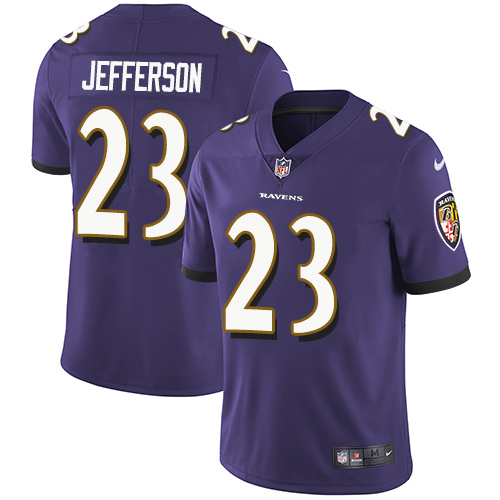 2019 Men Baltimore Ravens 23 Jefferson purple Nike Vapor Untouchable Limited NFL Jersey